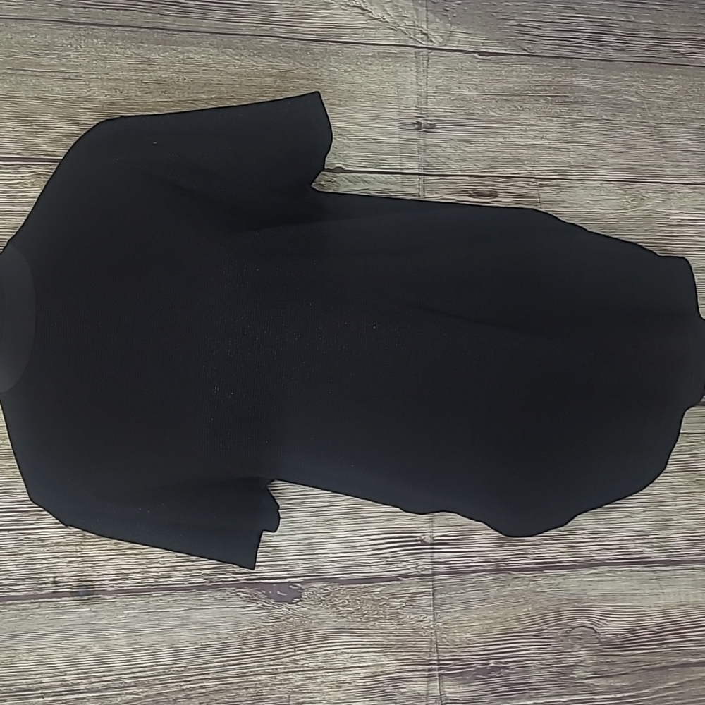 Zara Black Top Sz Medium See Through
